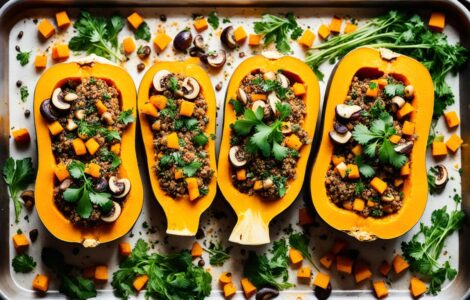 butternut farci végétarien