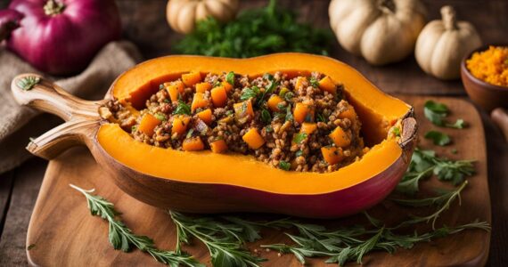 butternut farcie vegan