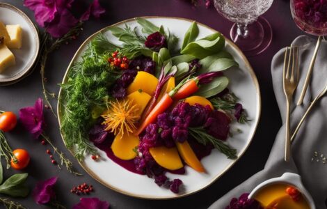 plat végétarien gastronomique noël