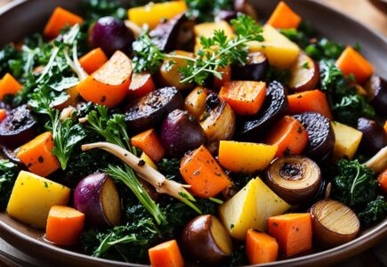 plat végétarien hiver