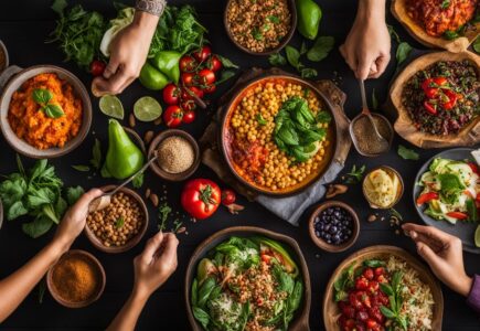 repas vegan entre amis