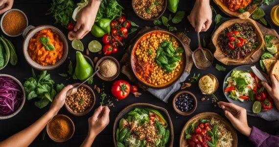 repas vegan entre amis