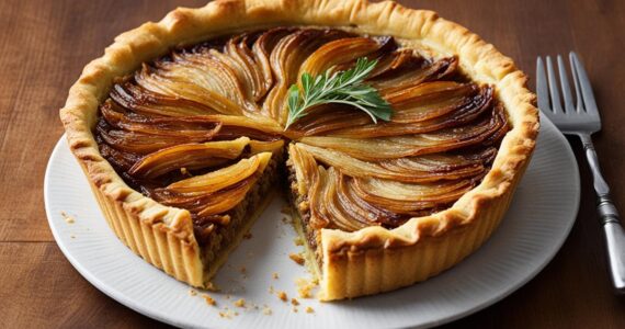 tarte à l'oignon vegan