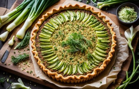 tarte aux poireaux vegan
